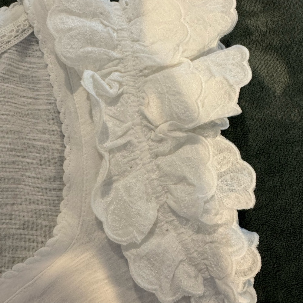 Democracy Embroidered Ruffle tee - Picture 8 of 9